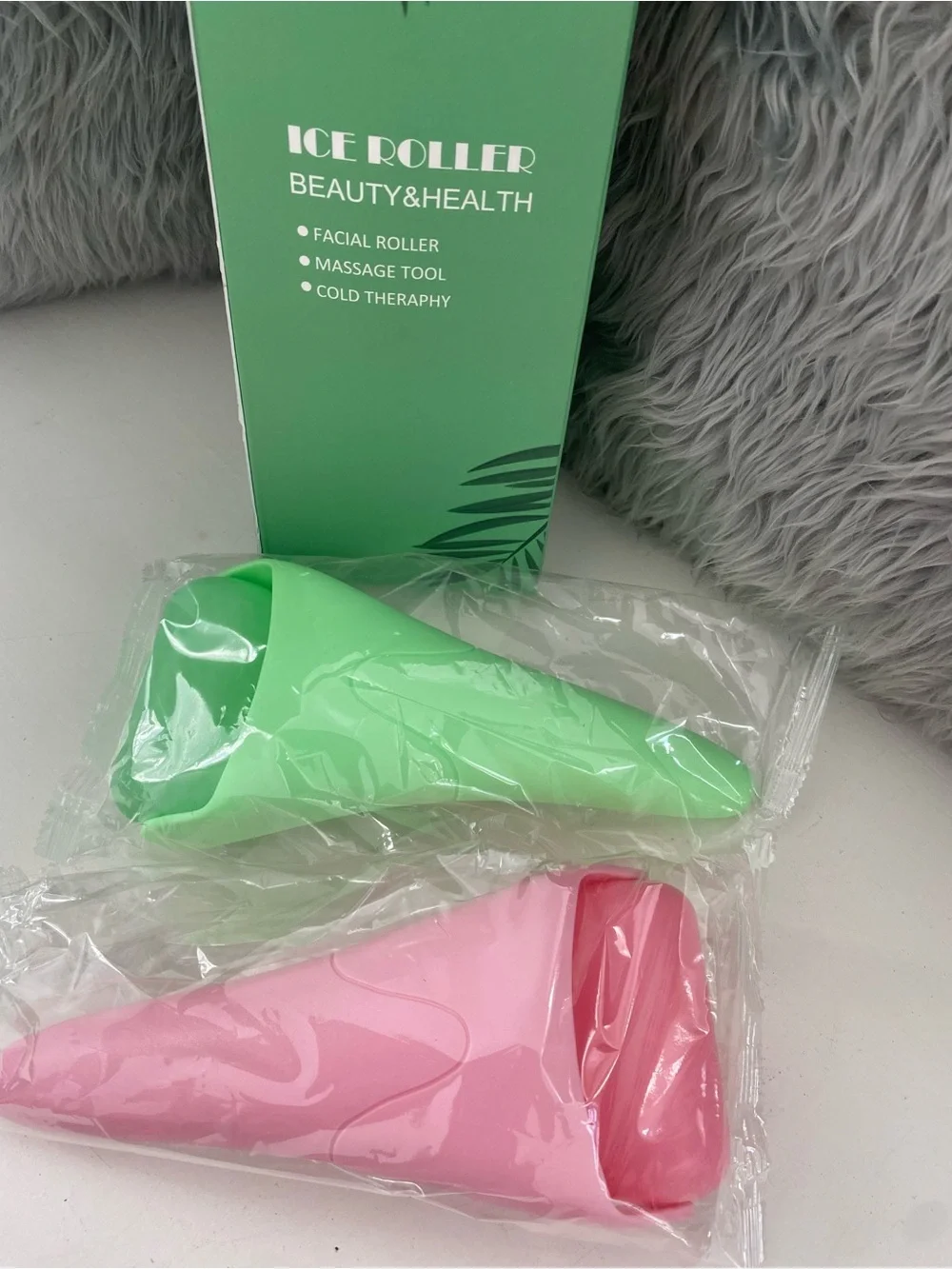 Beauty&Health Facial Ice Rollers - Pink & Green